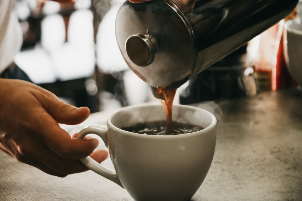 eingießen kaffeepresse